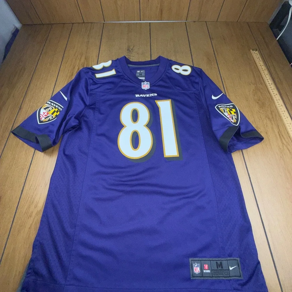 Nike Baltimore Ravens Hayden Hurst 81 On‎ Field Jersey Mens Medium Purple NFL